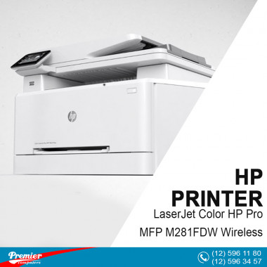 Printer LaserJet Color HP Pro MFP M281FDW Wireless/Print/Fax/Scan/Copy/Cartridge 203A  P/N T6B82A