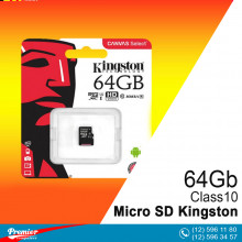  Micro SD Kingston 64 Gb Class10 UHS-I 80MB/s  (R) + SD Adapret