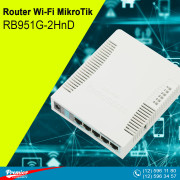 Router Wi-Fi MikroTik RB951G-2HnD  2 Internal Antenna 2.5 dBi 300Mb/s  5 x 10/100/1000 Mbit/s LAN  