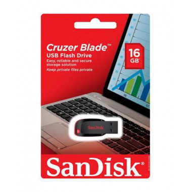 SanDisk 16GB Cruzer Blade CZ50 USB 2.0 Flash Drive (SDCZ50-016G-B35)