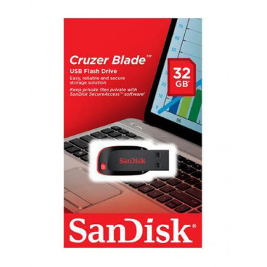 SanDisk 32GB Cruzer Blade CZ50 USB 2.0 Flash Drive (SDCZ50-032G-B35)