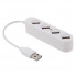 P-1020 4 PORTS USB 2.0 PORTABLE HUB, LENGTH: 15CM (WHITE)