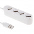 P-1020 4 PORTS USB 2.0 PORTABLE HUB, LENGTH: 15CM (WHITE)