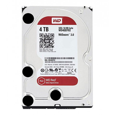 Western Digital 4TB Intellipower SATA 6Gb/s 64 MB Cache 3.5-Inch NAS Desktop Hard Disk Drive - Red (WD40EFRX)